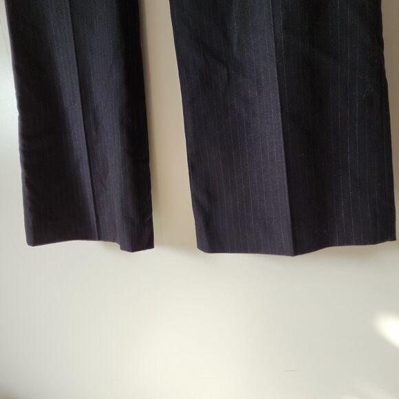Banana Republic Martin Fit Womens Black Pin Stripe Dress Pants Size 2P Straight - Picture 3 of 14